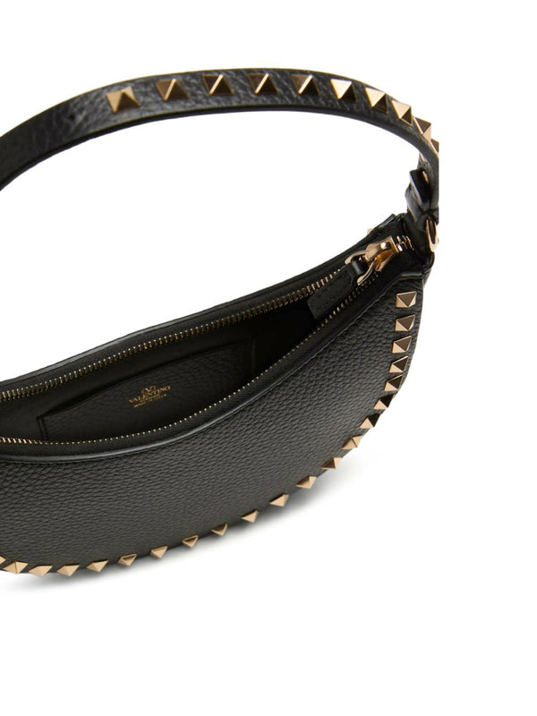 Valentino Garavani Mini Rockstud Hobo Bag in Grainy Calfskin