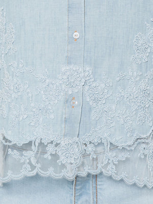 Ermanno Scervino Shirts Clear Blue