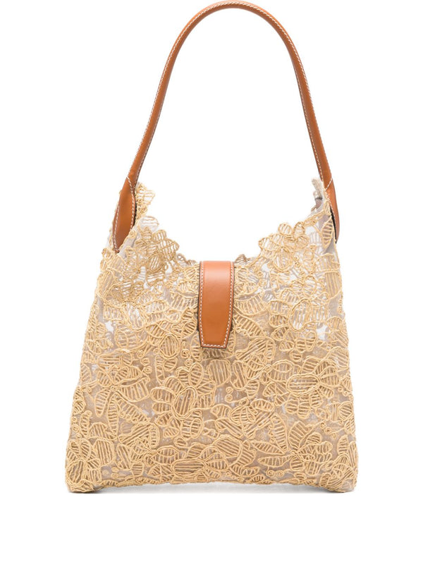 Ermanno Scervino Rafia Medium Hobo Bag