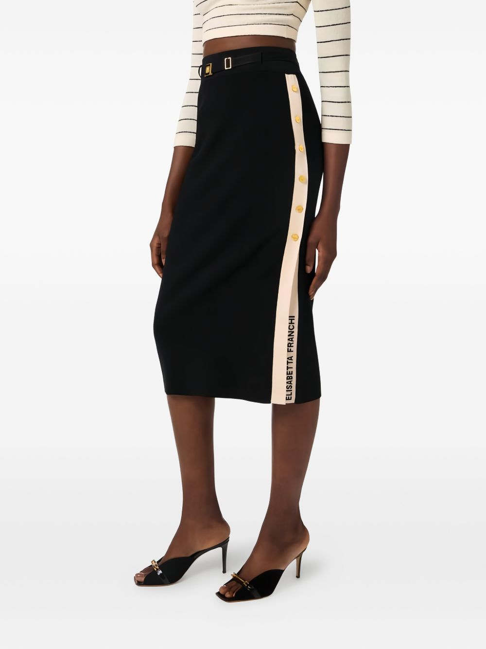 Elisabetta Franchi Knitted midi skirt