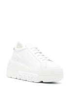 Casadei Nexus white leather platform sneakers.