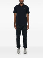 Stone Island Logo cotton polo shirt