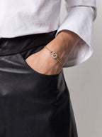 Valentino Garavani-Vlogo Signature Bracelet In Metal And Swarovski® Crystals