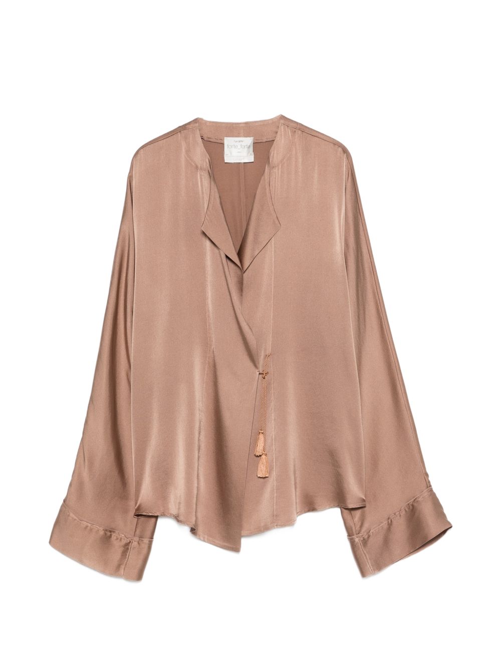 Forte Forte V-neck Silk satin shirt