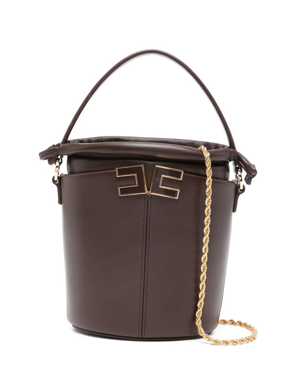 Elisabetta Franchi Bucket Bag With Logo Detail