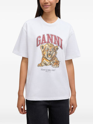 GANNI T-shirts and Polos White