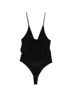 Elisabetta Franchi V-neck adjustable shoulder straps brief cut Bodysuit