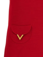 Valentino VLogo Signature wool and silk dress