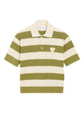 Ami Paris Ami De Coeur striped polo shirt
