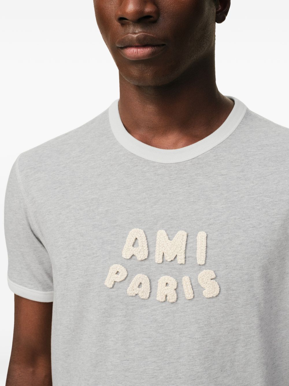 Ami Paris T-shirts and Polos Grey