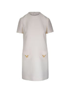 Valentino VLogo Signature wool and silk dress