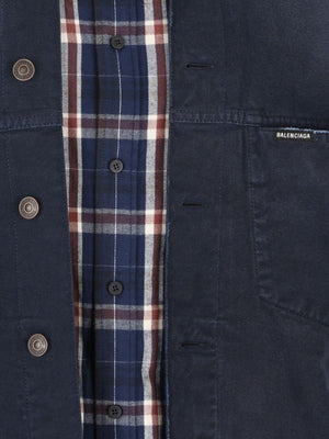 Balenciaga patched shirt jacket
