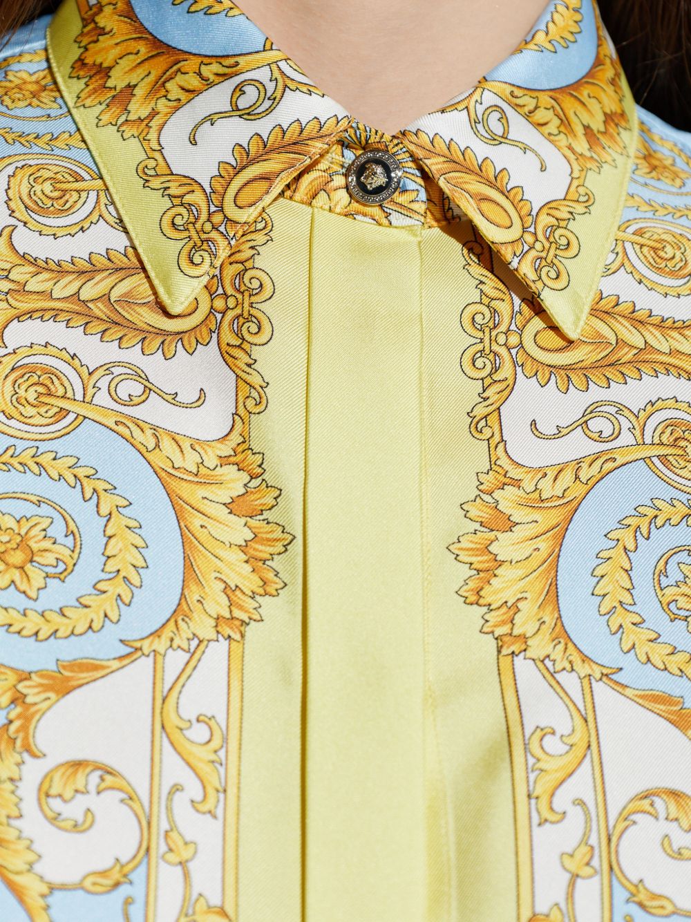 Versace Barocco print silk shirt