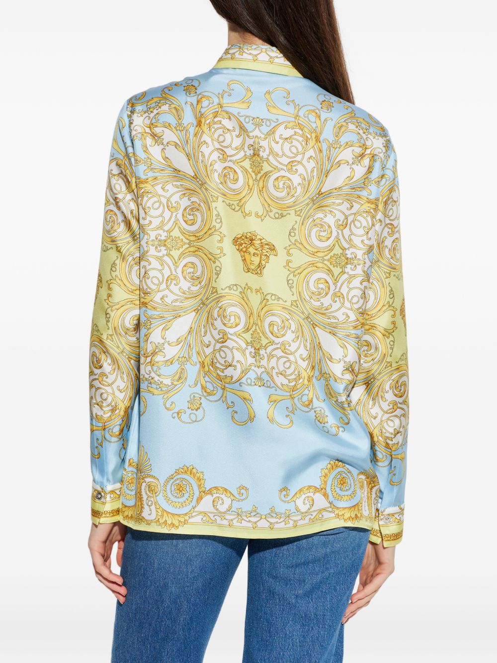 Versace Barocco print silk shirt