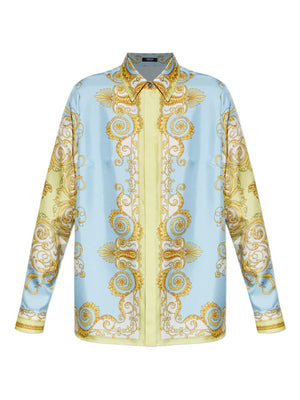 Versace Shirts Clear Blue