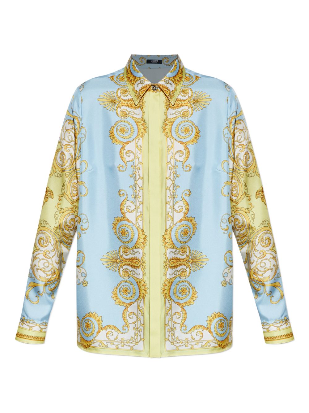 Versace Barocco print silk shirt