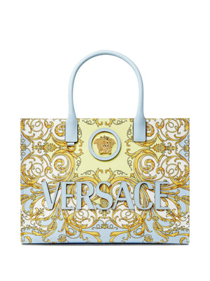 Versace La Medusa Printed Large Canvas Tote