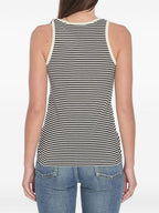 Saint Laurent Striped cotton tank top