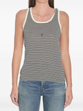 Saint Laurent Striped cotton tank top