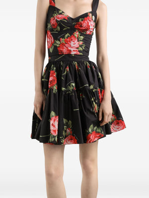 Dolce & Gabbana-bouquet rose mini skirt