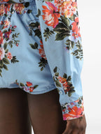 Dolce & Gabbana-Floral cropped cotton shirt