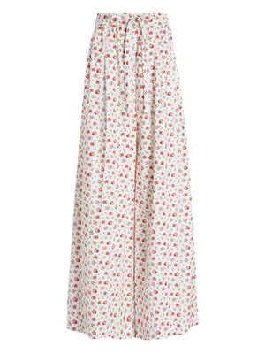 Dolce & Gabbana-Floral-print cotton-blend poplin high-rise wide-leg pants