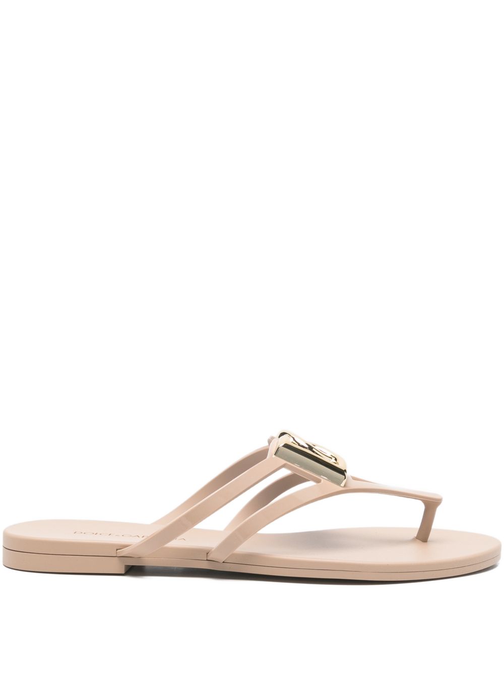 Dolce & Gabbana-DG thong sandal in cipria rubber