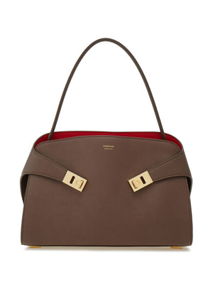 Ferragamo Hug Soft Bicolor Shoulder Bag