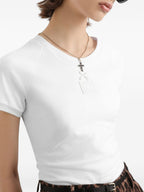 Dolce & Gabbana-logo-embroidered T-shirt