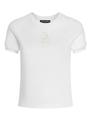 Dolce & Gabbana-logo-embroidered T-shirt