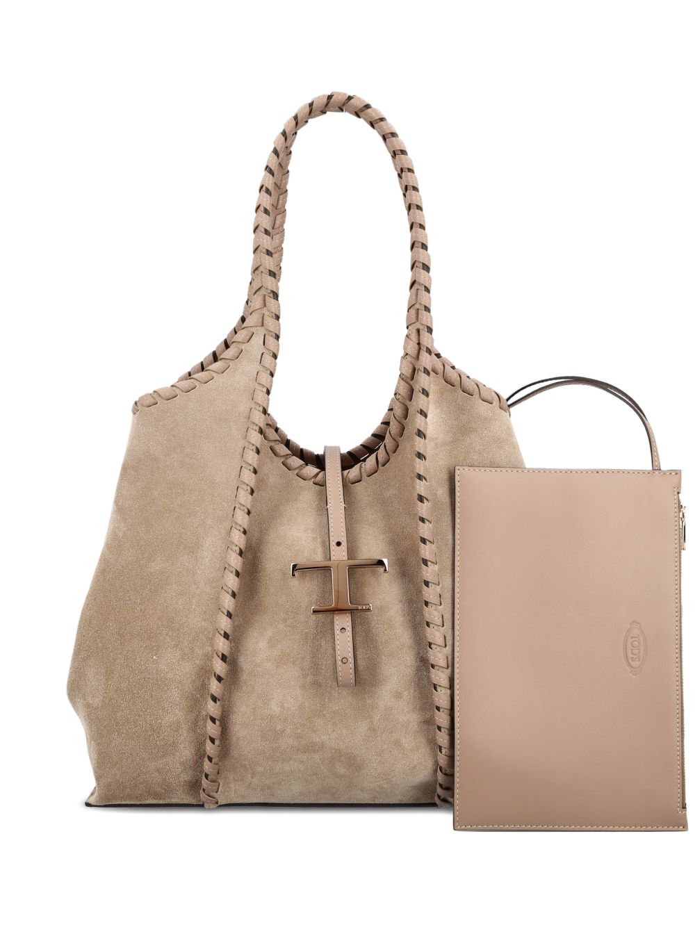 Tod'S T Timeless Shopping Bag In Suede Medium
