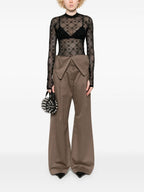 Marine Serre Moonogram mesh flock top