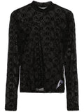 Marine Serre Moonogram mesh flock top