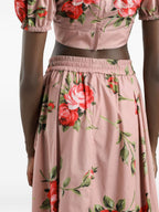 Dolce & Gabbana Roses bouquet long skirt