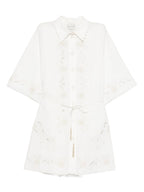 Forte Forte Embroidered cotton shirtdress