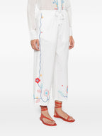 Forte Forte Embroidered cotton trousers