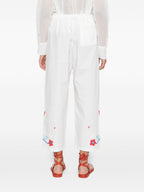 Forte Forte Embroidered cotton trousers