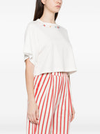 Forte Forte Embroidered cotton t-shirt