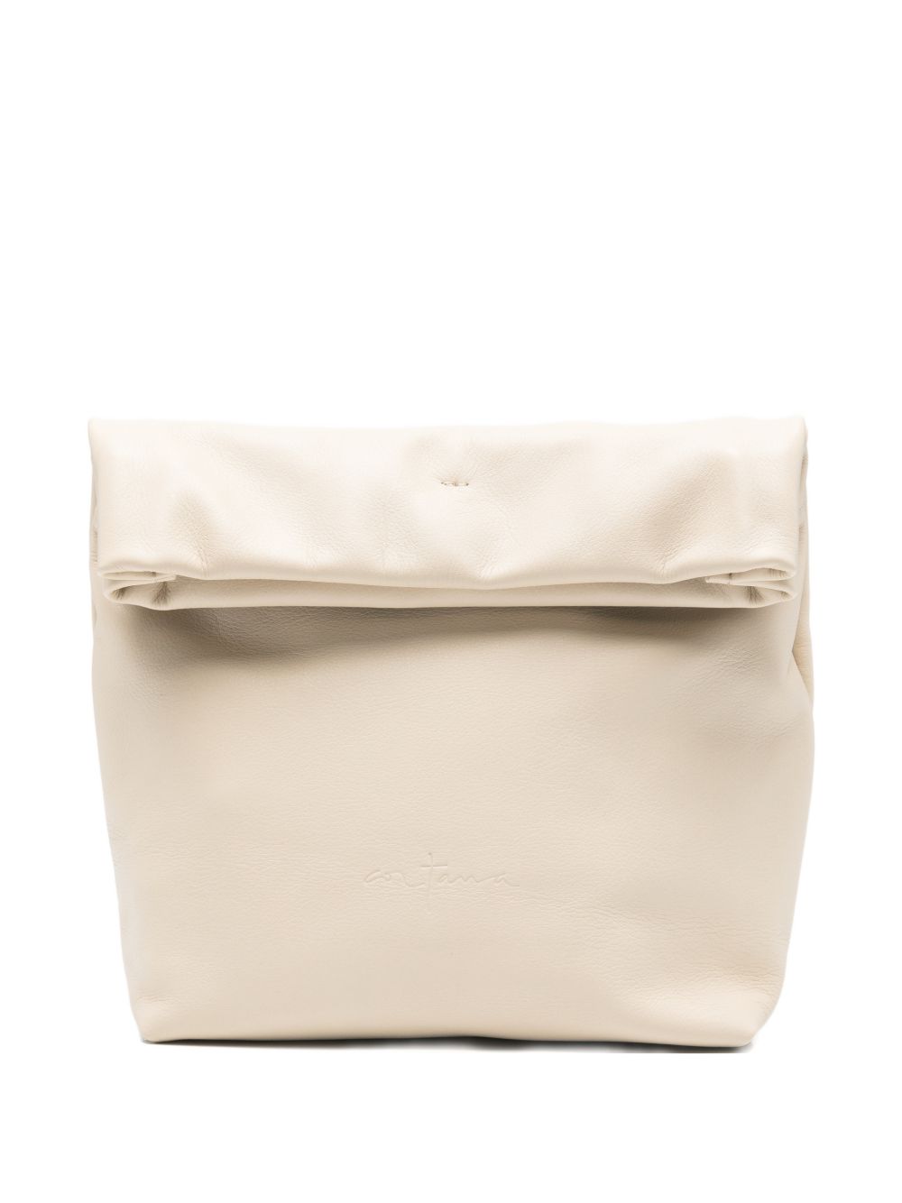 Cortana Delhi S, Large Beige Leather Clutch