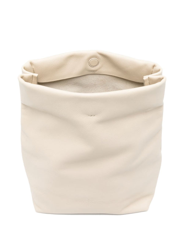 Cortana Delhi S, Large Beige Leather Clutch