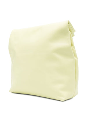 Cortana Delhi S, Large Lime Leather Clutch