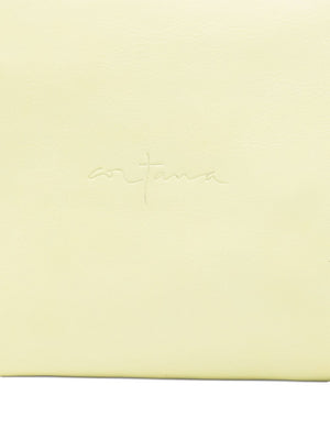 Cortana Delhi S, Large Lime Leather Clutch