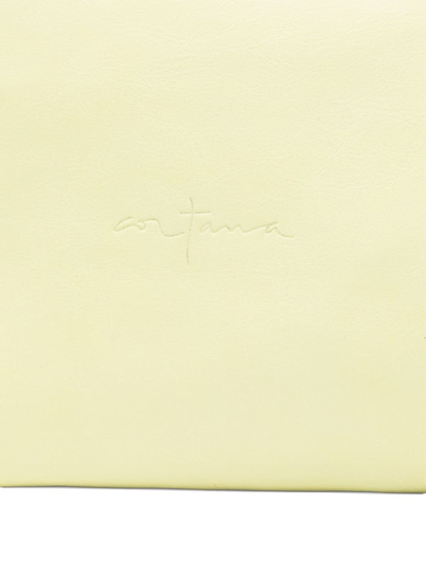 Cortana Delhi S, Large Lime Leather Clutch