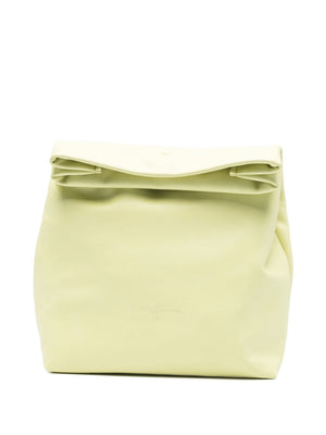 Cortana Delhi S, Large Lime Leather Clutch