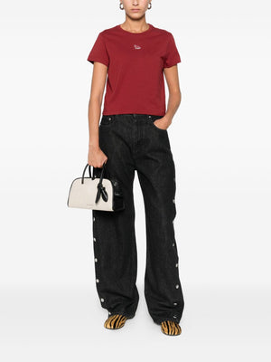 Maison Kitsuné Fox-Embroidered Cotton T-Shirt