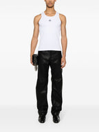 Marine Serre Moon cotton tank top