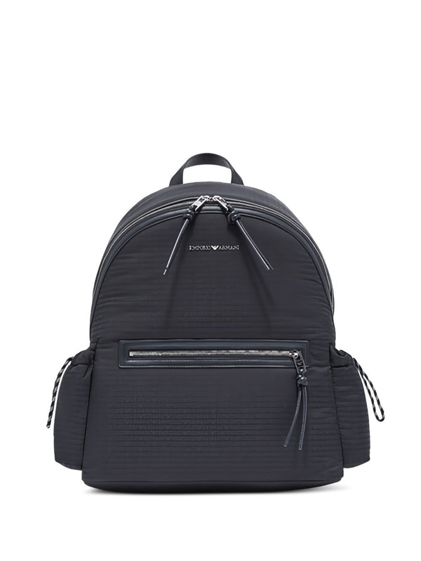 EMPORIO ARMANI EXCLUSIVE Emporio Armani Round Nylon Backpack With Monogram Lettering