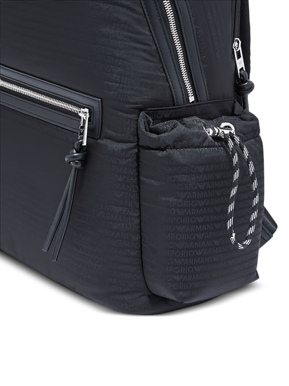 EMPORIO ARMANI EXCLUSIVE Emporio Armani Round Nylon Backpack With Monogram Lettering
