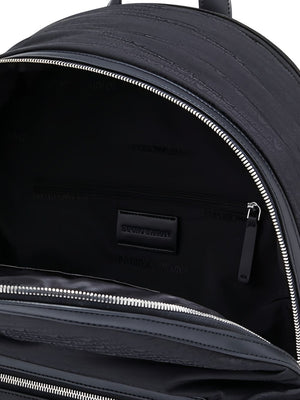 EMPORIO ARMANI EXCLUSIVE Emporio Armani Round Nylon Backpack With Monogram Lettering