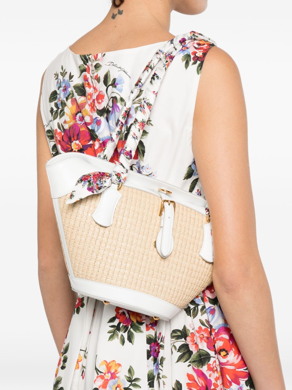 Dolce & Gabbana Floral-Handle Tote Bag